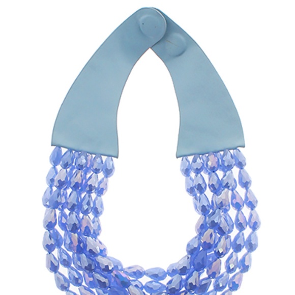 7 Row Glass Beaded Necklace - Picture 3 of 4